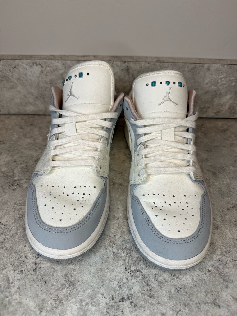 Nike Air Jordan w Beaded and Faux Turquoise Accents